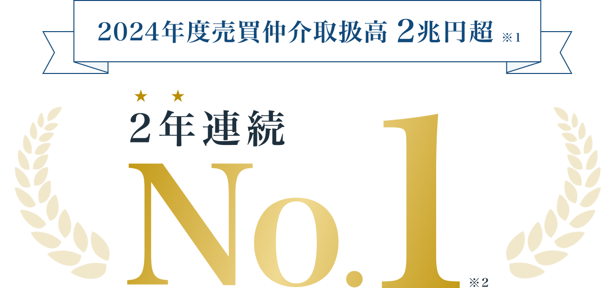 2024年度売買仲介取扱高※1 No.1※2