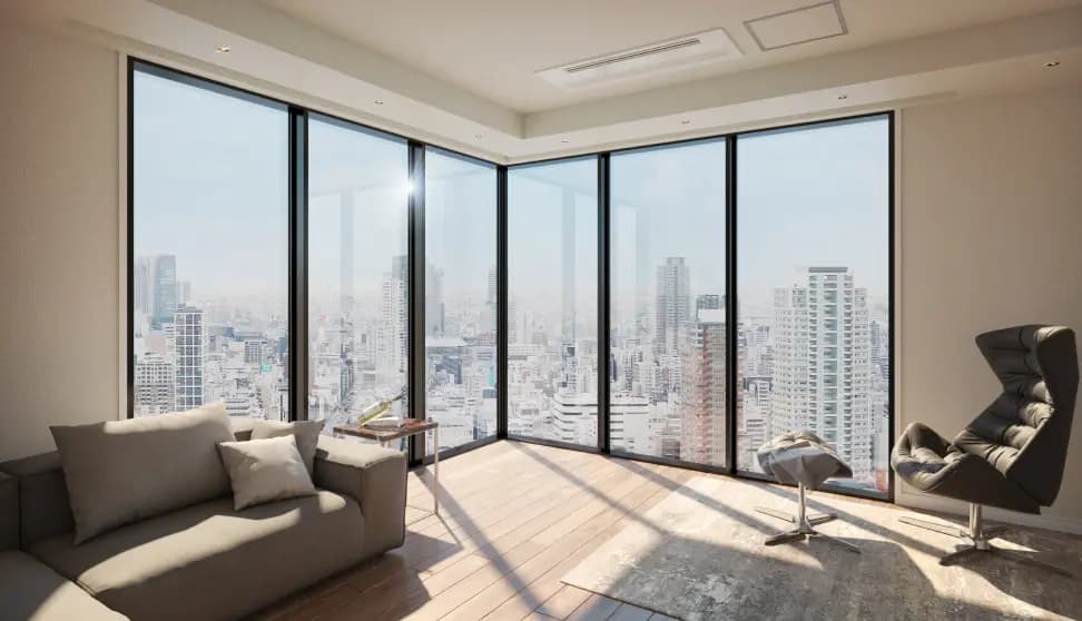 美しい眺望と心地よい開放感