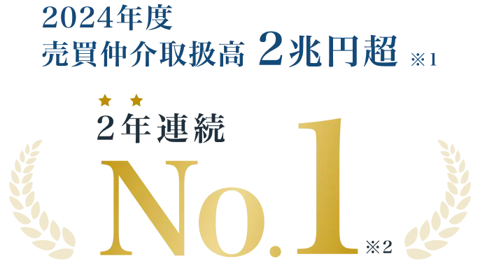 2024年度売買仲介取扱高※1 No.1※2