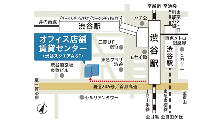貸事務所・貸店舗の仲介・査定 地図