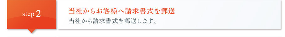 当社からお客様へ請求書式を郵送｜当社から請求書式を郵送します。