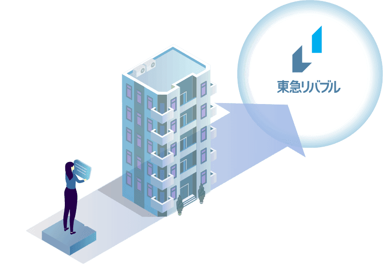 東急リバブルの知見と販売力にAI技術が融合｜イラストイメージ