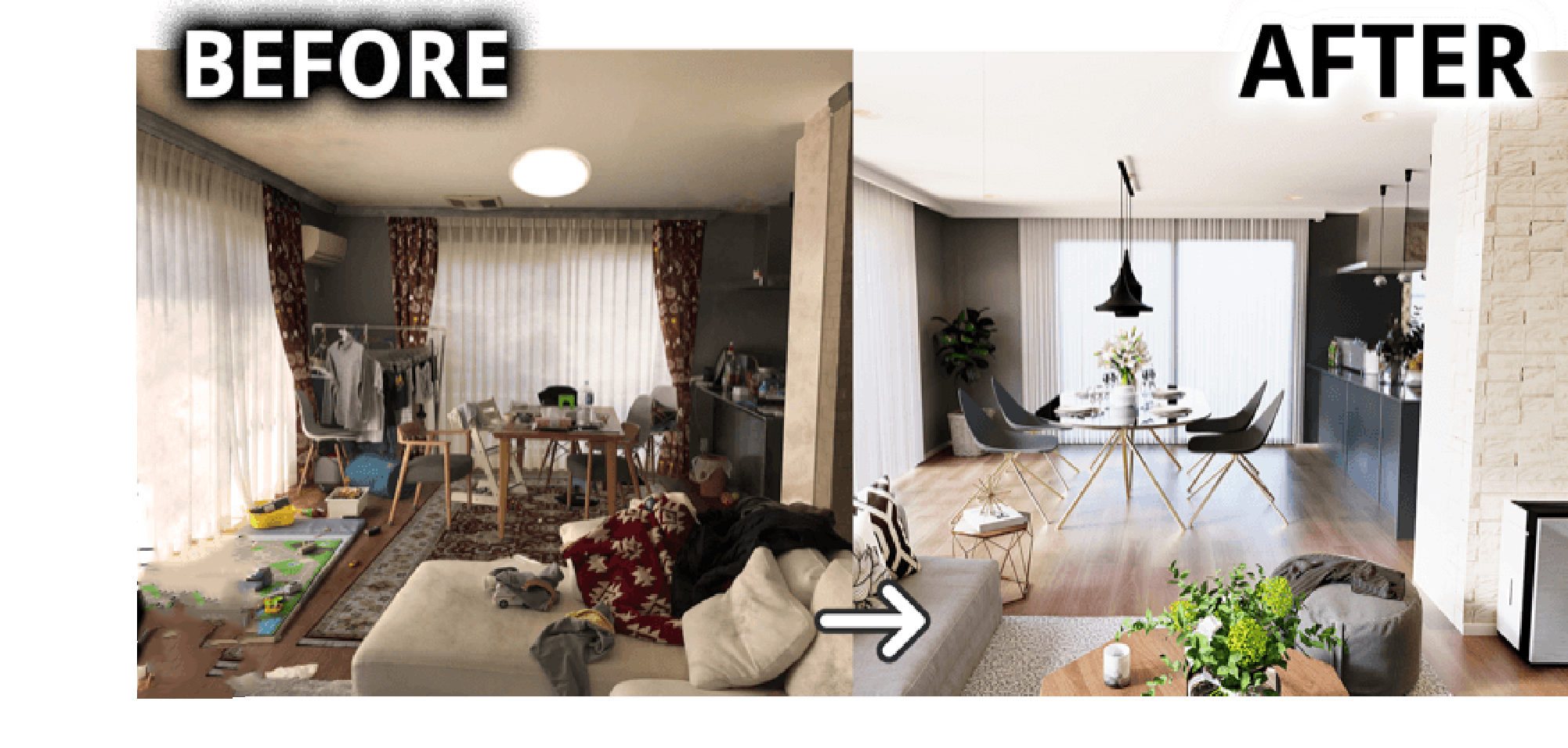 before → after