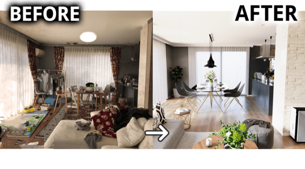 before → after