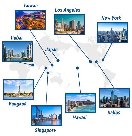 海外ネットワーク8ヶ所