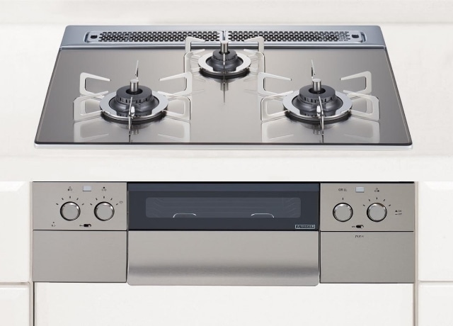 両面グリル付きガラストップコンロ